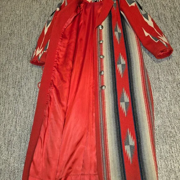 Vintage Chimayo Ortega's Weaving Long Coat - Picture 14 of 14